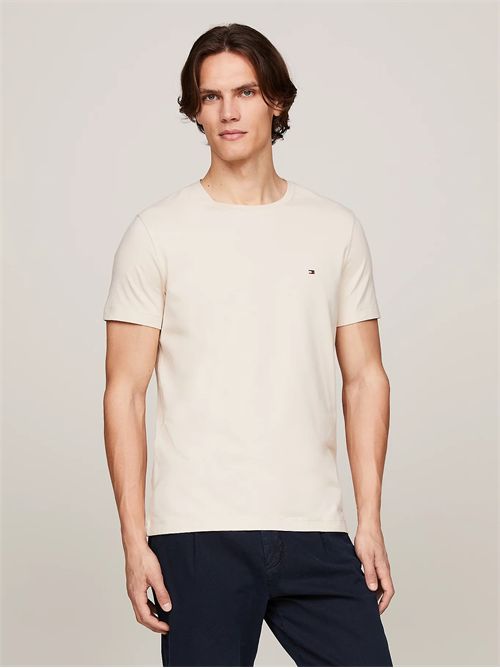 t-shirt uomo beige TOMMY HILFIGER | MW0MW10800ACI